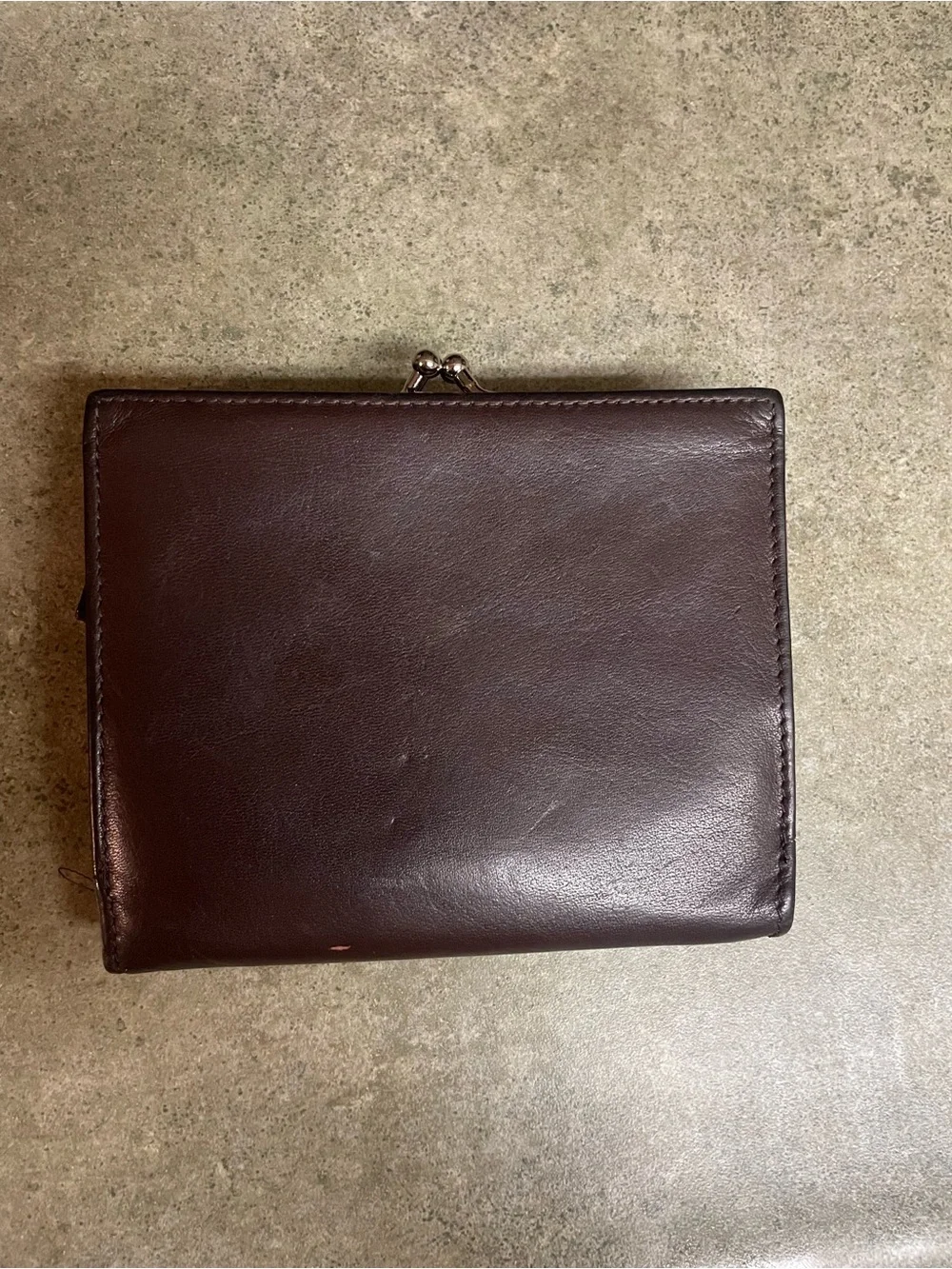 mundi Dark Brown Leather Men's Wallet with Silver Logo Plaque